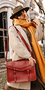 ECOSUSI Women Briefcase-red