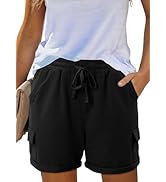 Angerella Womens Shorts with Pockets Summer Casual Shorts for Women Comfy Elastic Waist Lightweig...