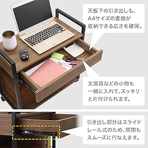 Amazon.co.jp: seathestars 引出し付きサイドワゴン キャスター