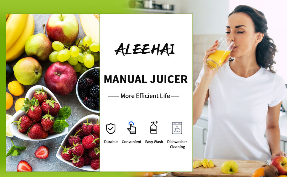 ALEEHAI Lemon Squeezer Citrus Juicer Hand Press Heavy Duty