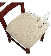 Genina Waterproof Seat Covers for Dining Room Chairs, Stretch Chair Covers Removable Washable Din...