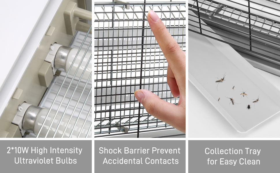 Everpert Fly Zapper, 20W Electric Fly Killer for Home Indoor Including