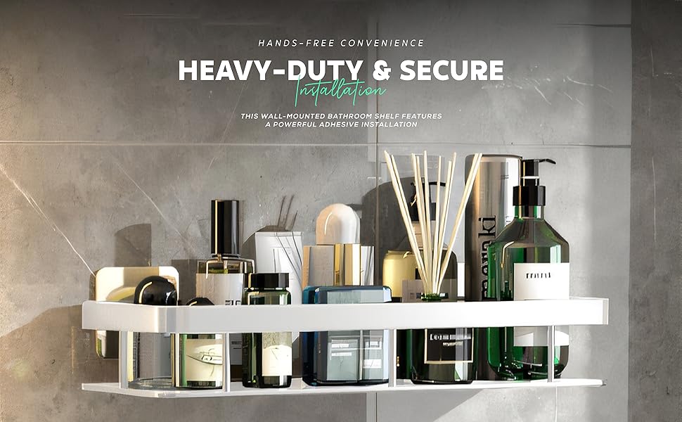 bathroom stick on shelf