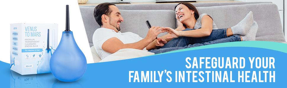 Clear Enema Bulb for Men and Women Enema Bulb Kit with 2 Nozzles BPA and Phthalates Free