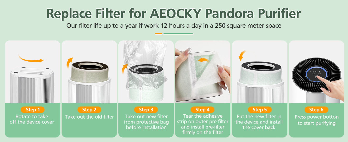 Aeocky Pandora filter replacement