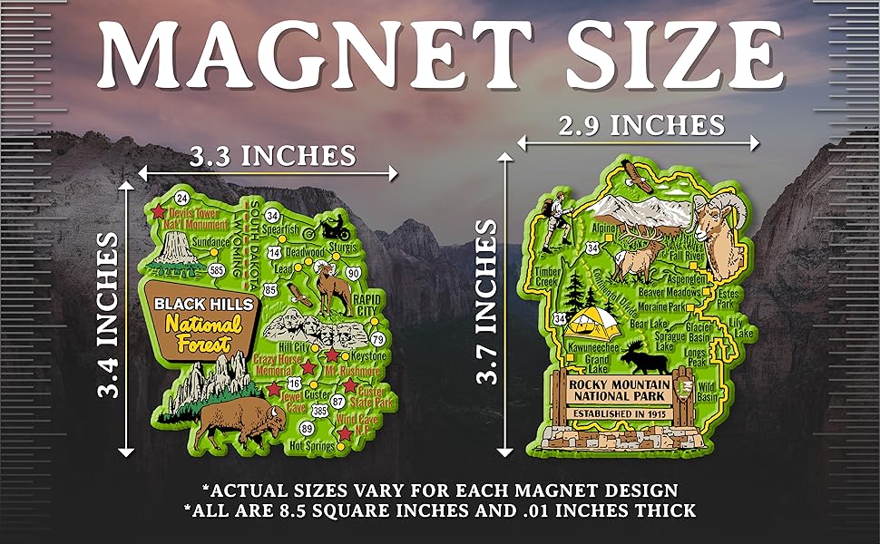 Amazon.com: Yellowstone National Park Map Magnet by Classic