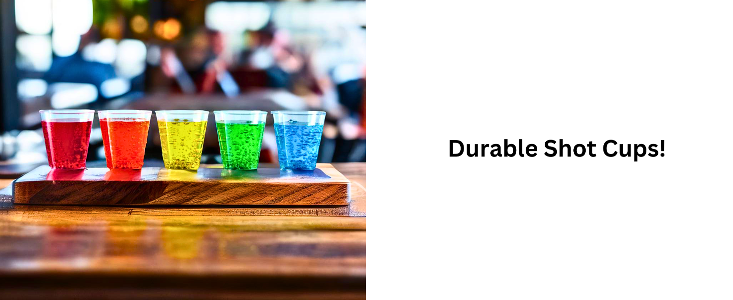 Green Direct 100 Pack Disposable Mini Plastic Shot Glasses