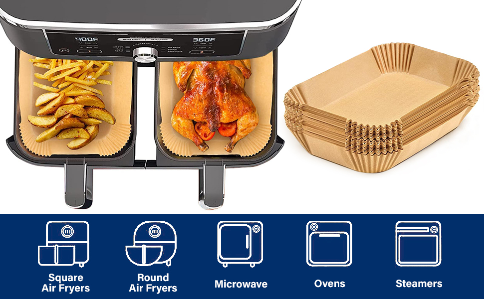 Doublures de friteuse à air pour NInja Dual Zone