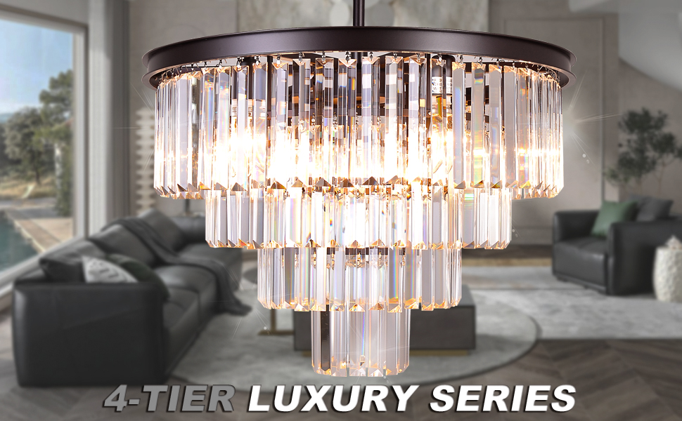 Oil Rubbed Bronze Crystal Chandeliers
