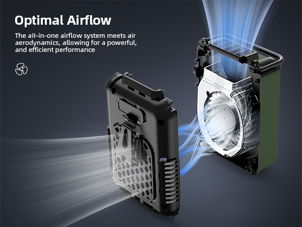 necklace fan portable fan clip on belt personal fan with mister 