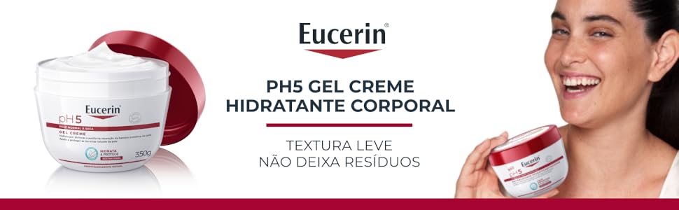 O Eucerin Hidratante em Gel ajuda a manter a proteção e equilíbrio natural da pele.