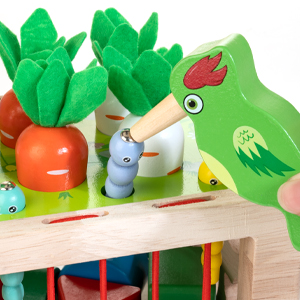 Winique Montessori Toys for 1 Year Old Carrot Harvest Game Learning Education Toys for Kids 1 2 3 4 Shape Sorter Fine Motor Skills Toys for Baby Boys Girls Toddler Activities 16 Wooden Montessori Toys