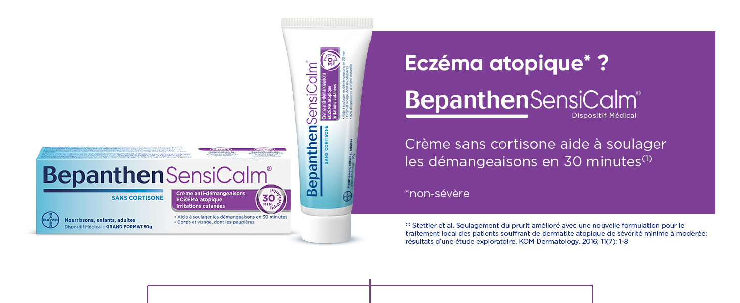 Eczéma atopique, crème sans cortisone, soulage démangeaisons
