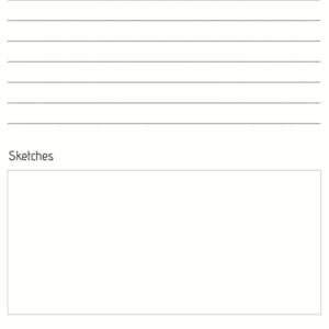 Open unstructured space for sketches or other notes