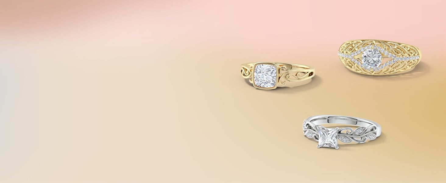 Lab Grown Vintage-Inspired Rings