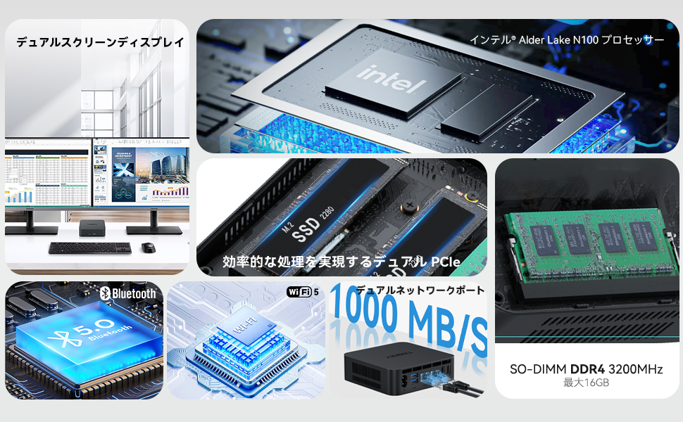 期間限定大セール❣️ミニpc インテル AlderLake-N100 1154 Amazon.co.jp: ミニpc Alder Lake N100 minipc 12GB DDR5 256GB