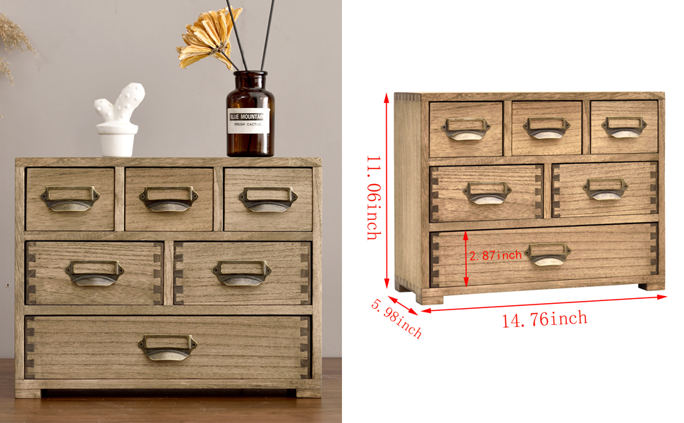 KIRIGEN Wooden Storage Organizer Desktop Storage