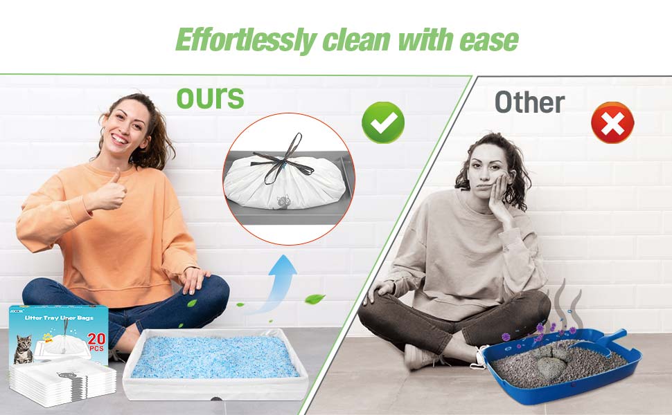 Litter Tray Liners Compatible with Pets Scoopfree Reusable
