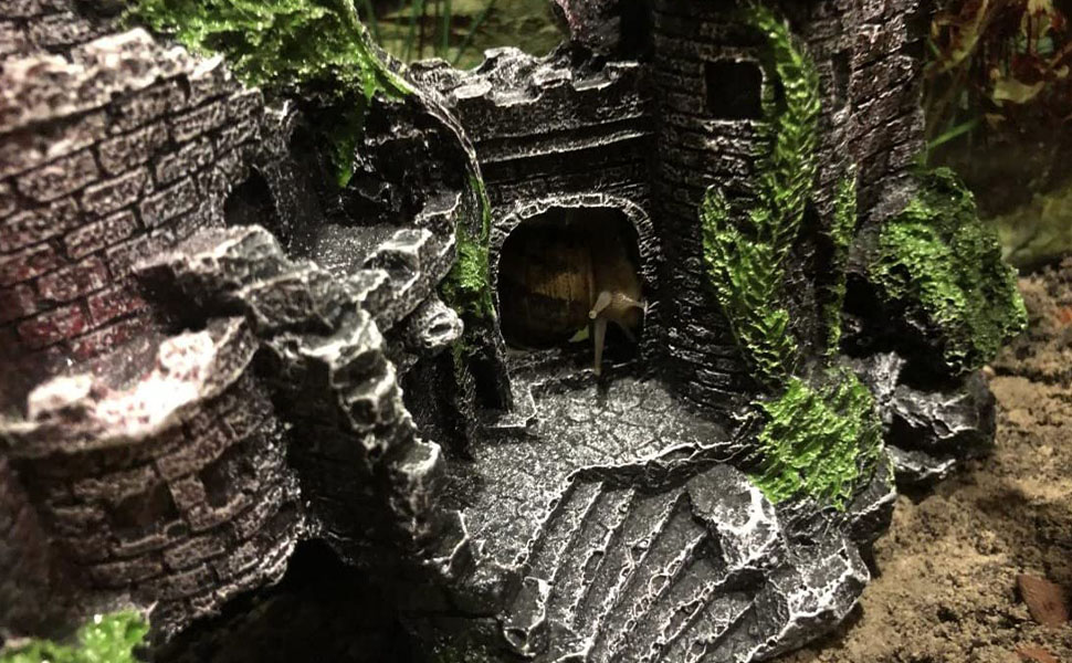 kathson Bearded Dragon Tank Castle Decorations,Reptile