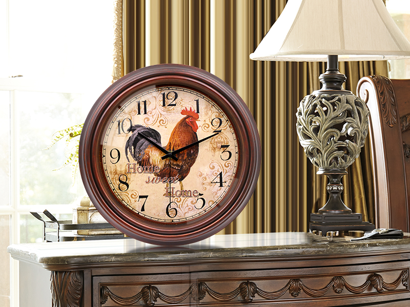 VIKMARI Gallo Orologio da Parete, 30cm Silenzioso Vintage Rustico Orologi  in Vetro per Cucina Soggiorno Bagno Camera da letto Studio Ufficio :  Amazon.it: Casa e cucina