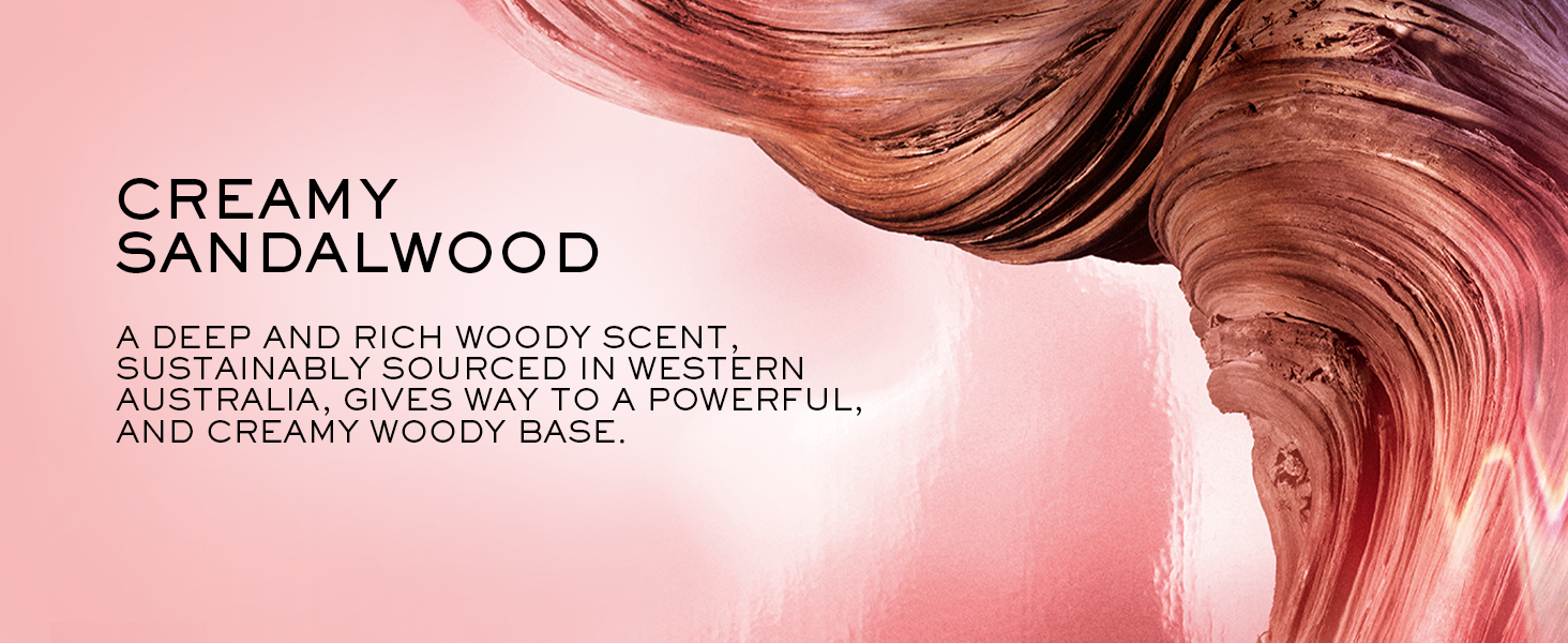 Creamy Sandalwood, rich and woody scent, fragrance, perfume