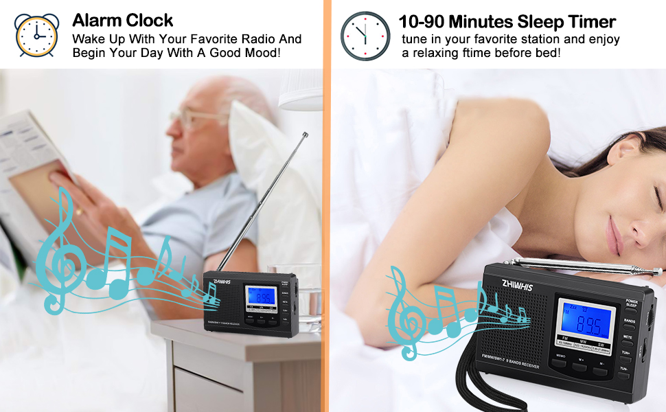 Portable Radio, ZHIWHIS AM FM Shortwave Radios with best