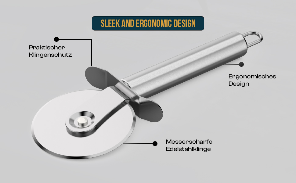 RAAFI Pizza Cutter. Sharp and Stable Pizza Cutter Wheel for All Type of