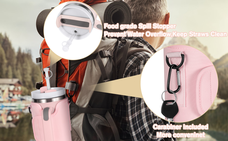 NEECZS Water Bottle Carrier Bag for Stanley 40 oz Tumbler