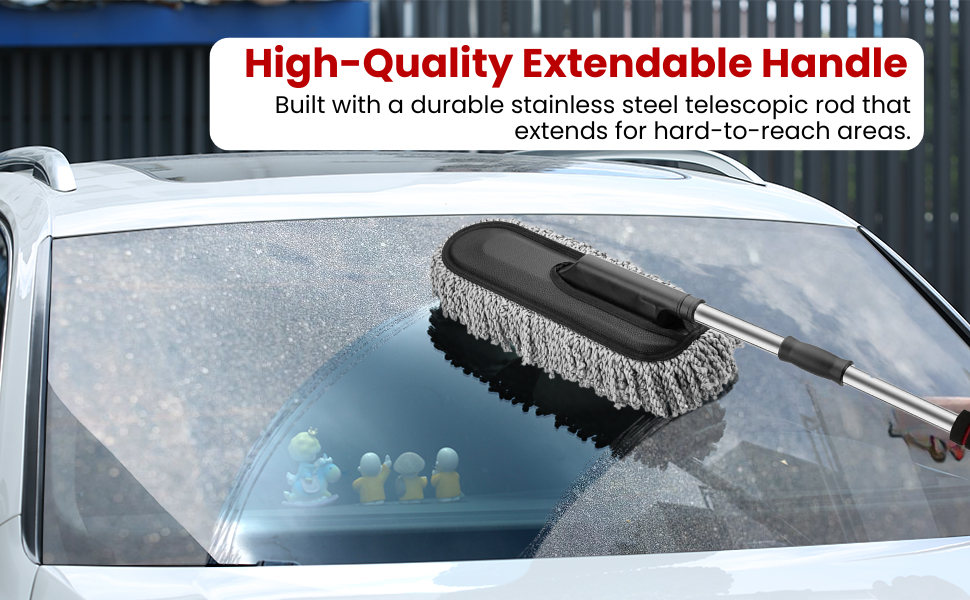 SPN-RECPP Extendable car duster  Anti-scratch car duster  Lint-free car brush
