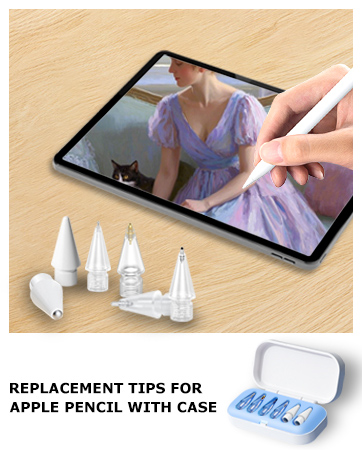ipad pro accessories,apple pencil tips,Replacement Tips for Apple Pencil with Case
