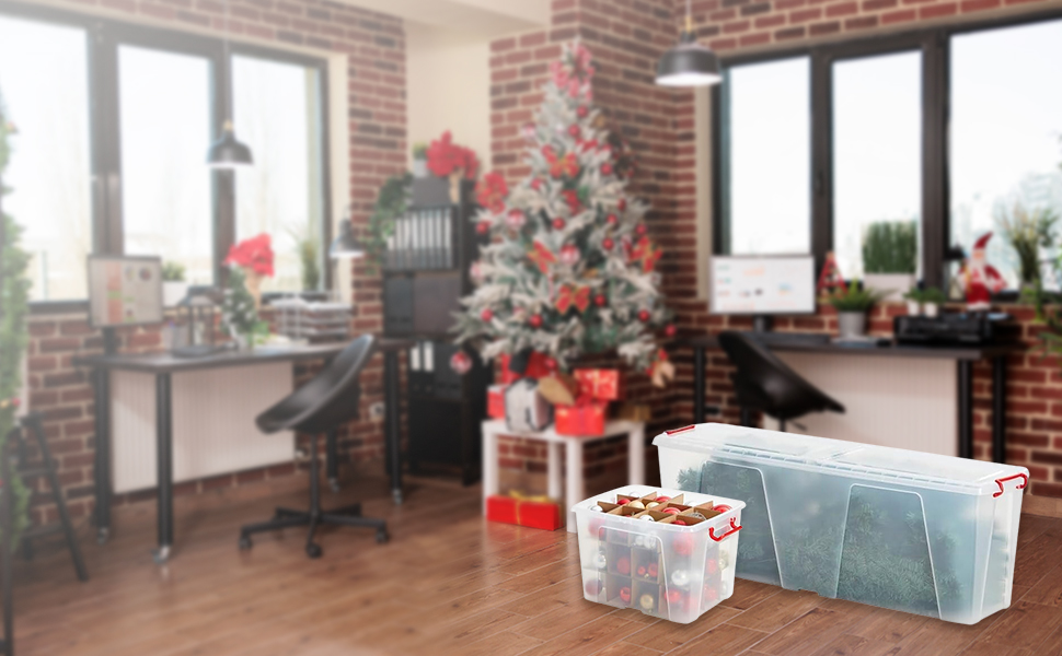 ACCURATE Christmas Tree Storage Box Extra Strong Box with Lid and