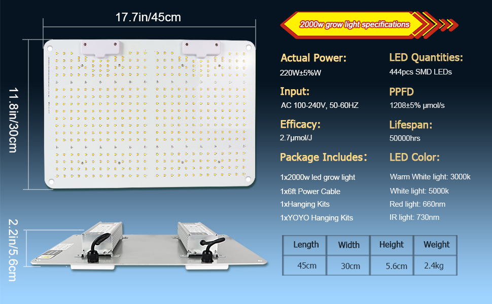 2000w LED Grow Light