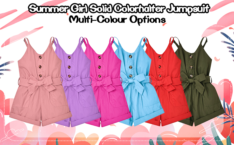 Amazon.com: ODIMAME Girl Romper Summer Short Jumpsuit V-neck