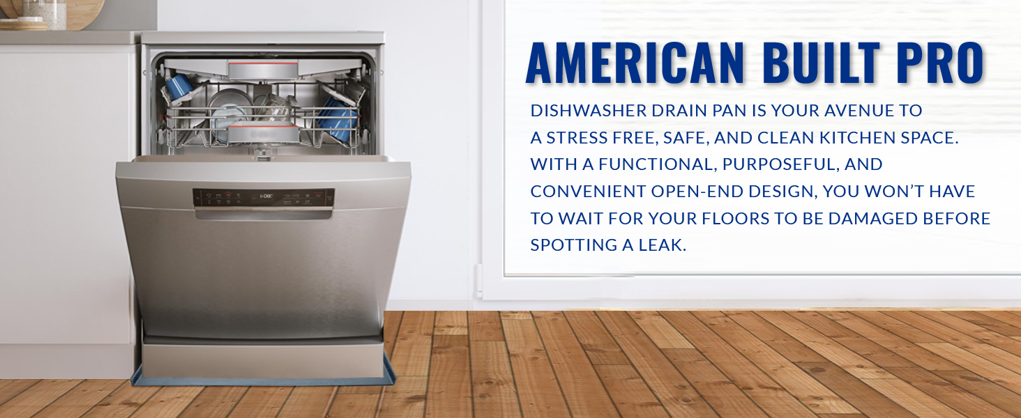 American Built Pro HDPE Dishwasher Drain Pan OpenEnded