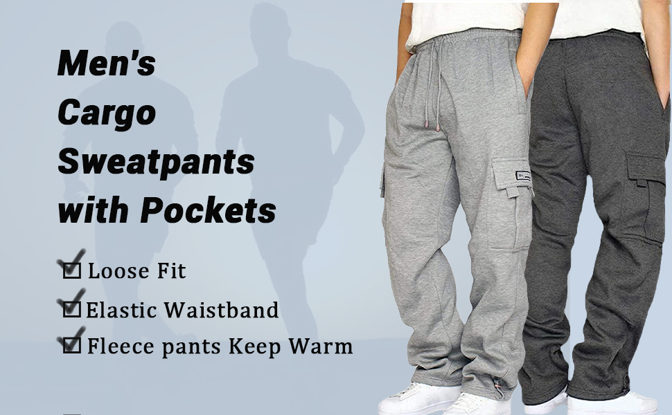Mens Cargo Sweatpants