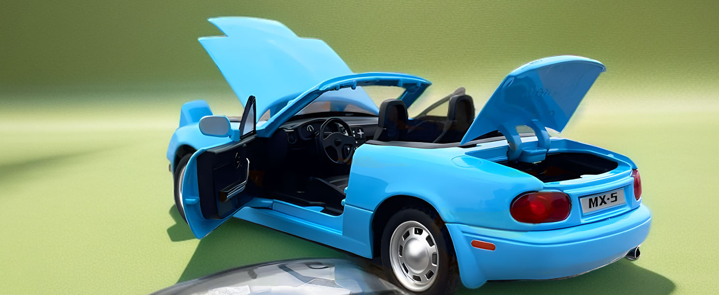 Miata Gift for Boys Girls,Pull Back rc Sports car with Lighting & Sound Collectible toy car model