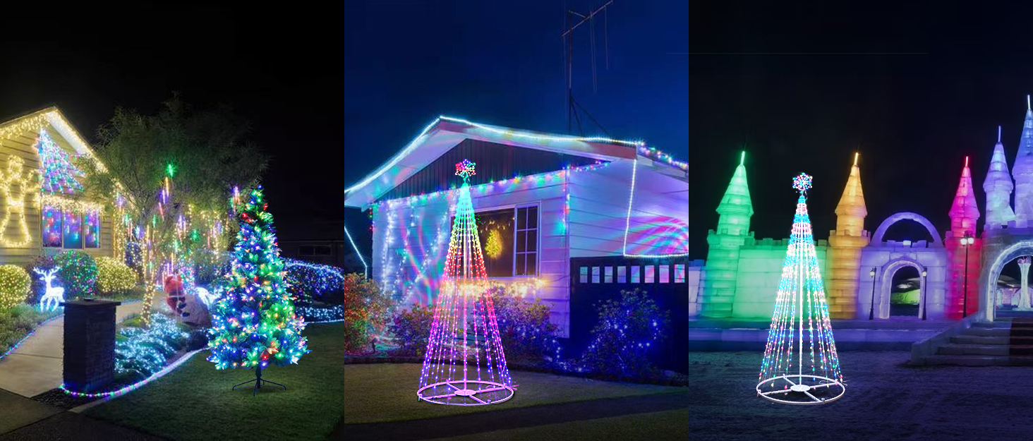 Mengstart Outdoor APP Control Christmas Tree 700 LED Cone