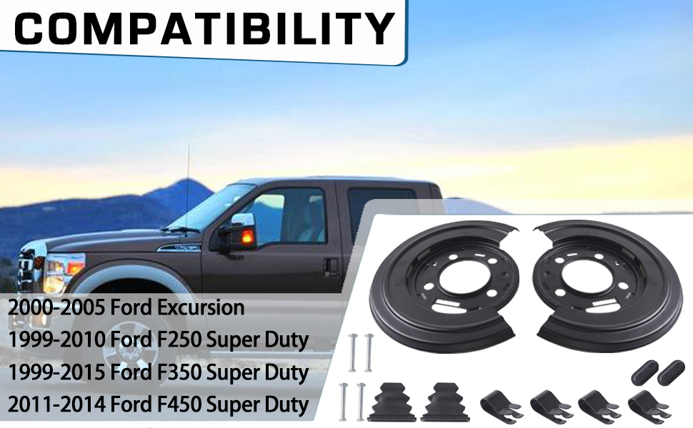 Aumzong Rear Brake Backing Dust Shield Backing Plates