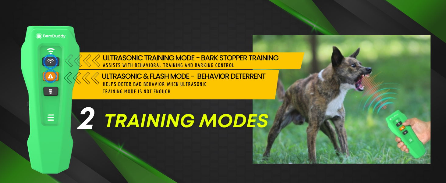 2nd Generation BarxBuddy Anti Bark Device for Dogs with 2 Training Modes