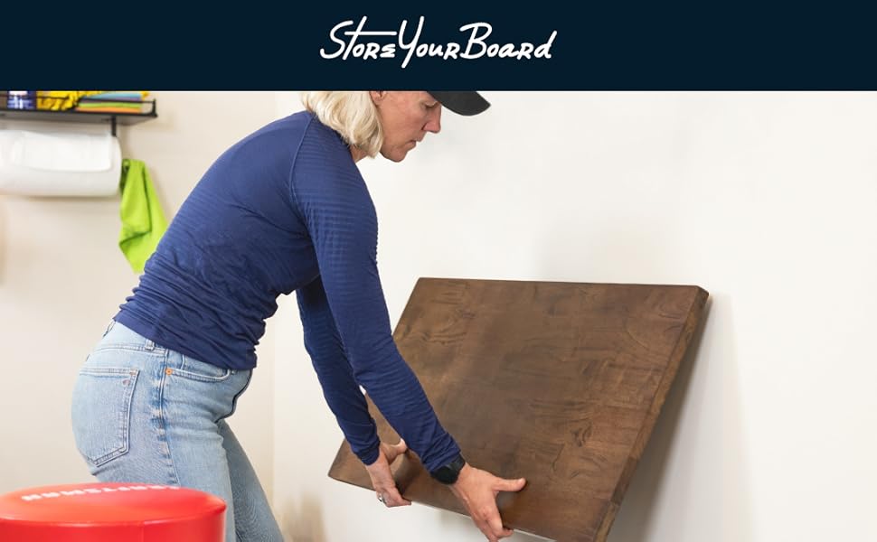Collapsible wall-mounted table top for your workshop, garage, laundry room, RV, office, and more. 