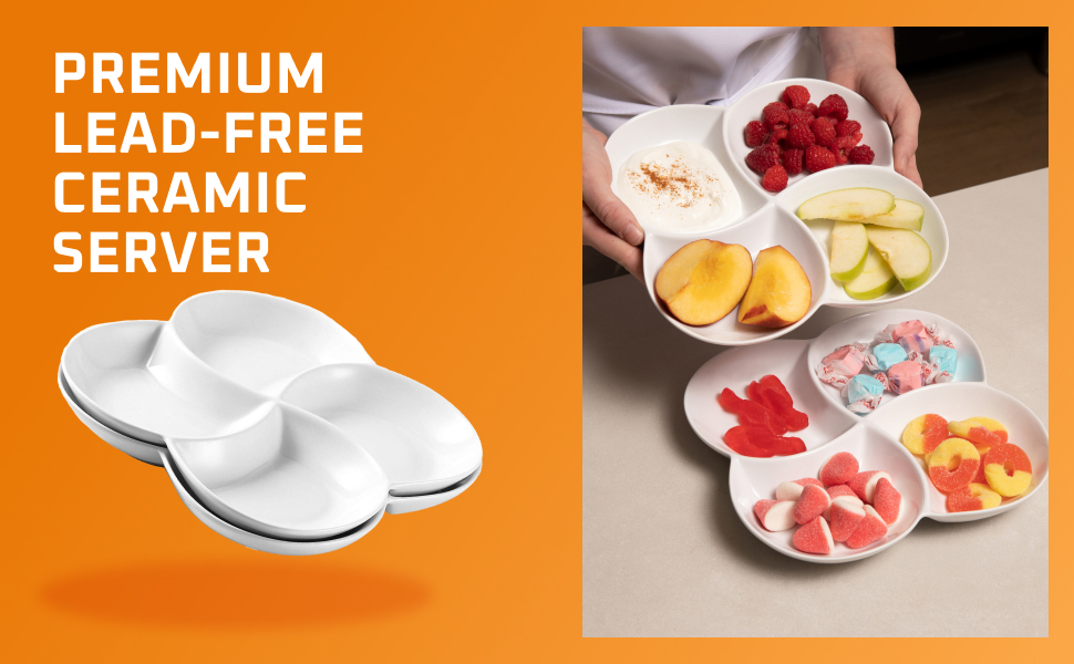 Halloween Decoration Christmas Gift Easter Gift Bandeja para servir aperitivos y cenas en blanco