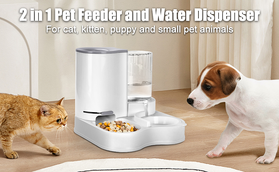 2 in 1 Pet Feeder and Water Dispenser