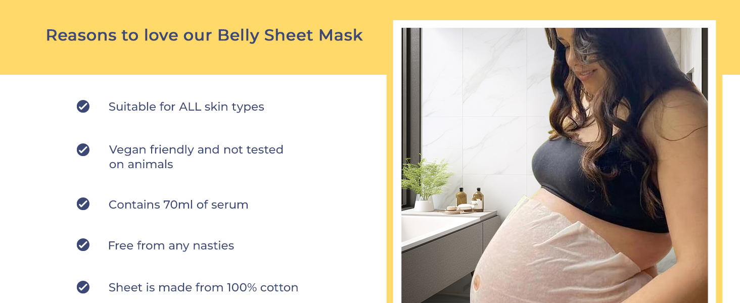 First Days Maternity belly sheet mask