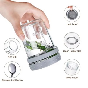 Leak Proof Oatmeal Container Airtight glass container