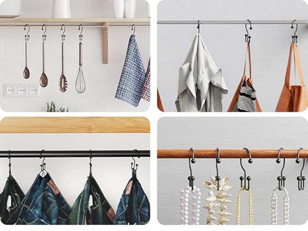 Matte Black Shower Hooks