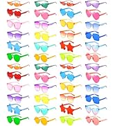 Pibupibu 24/48 Pack Mixed Rimless Colorful Party Sunglasses Bulk, Fun Party Glasses Photoshoot Pr...