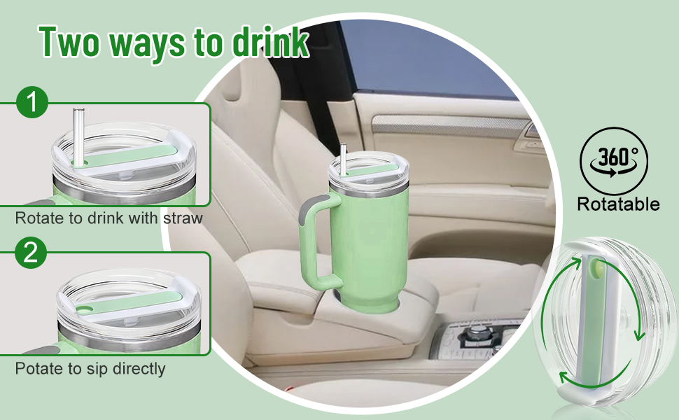 2 packs Tumbler Lids for 40 oz Stanley Cup Accessories Spill kids proof splash 40oz