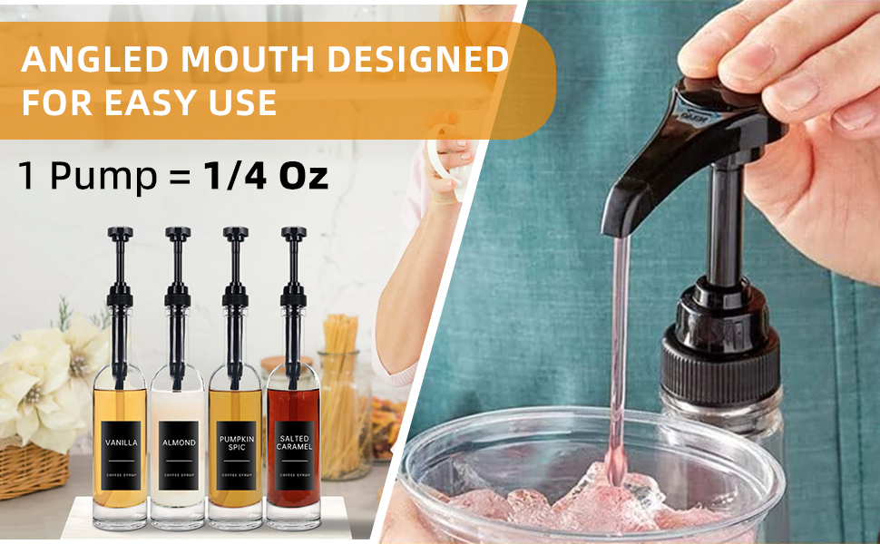 MSTCMZP Coffee Syrup Dispenser for Coffee Bar Accessories