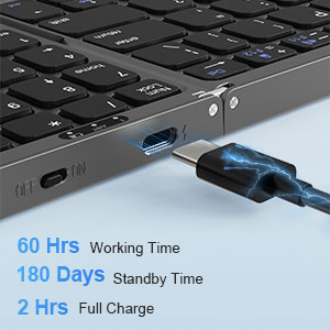 long battery life portable wireless keyboard