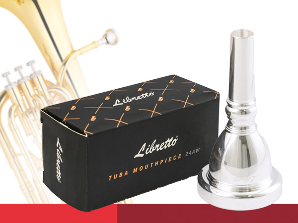 Amazon.com: Libretto 24AW Tuba Mouthpiece, 2μm Silver Plated